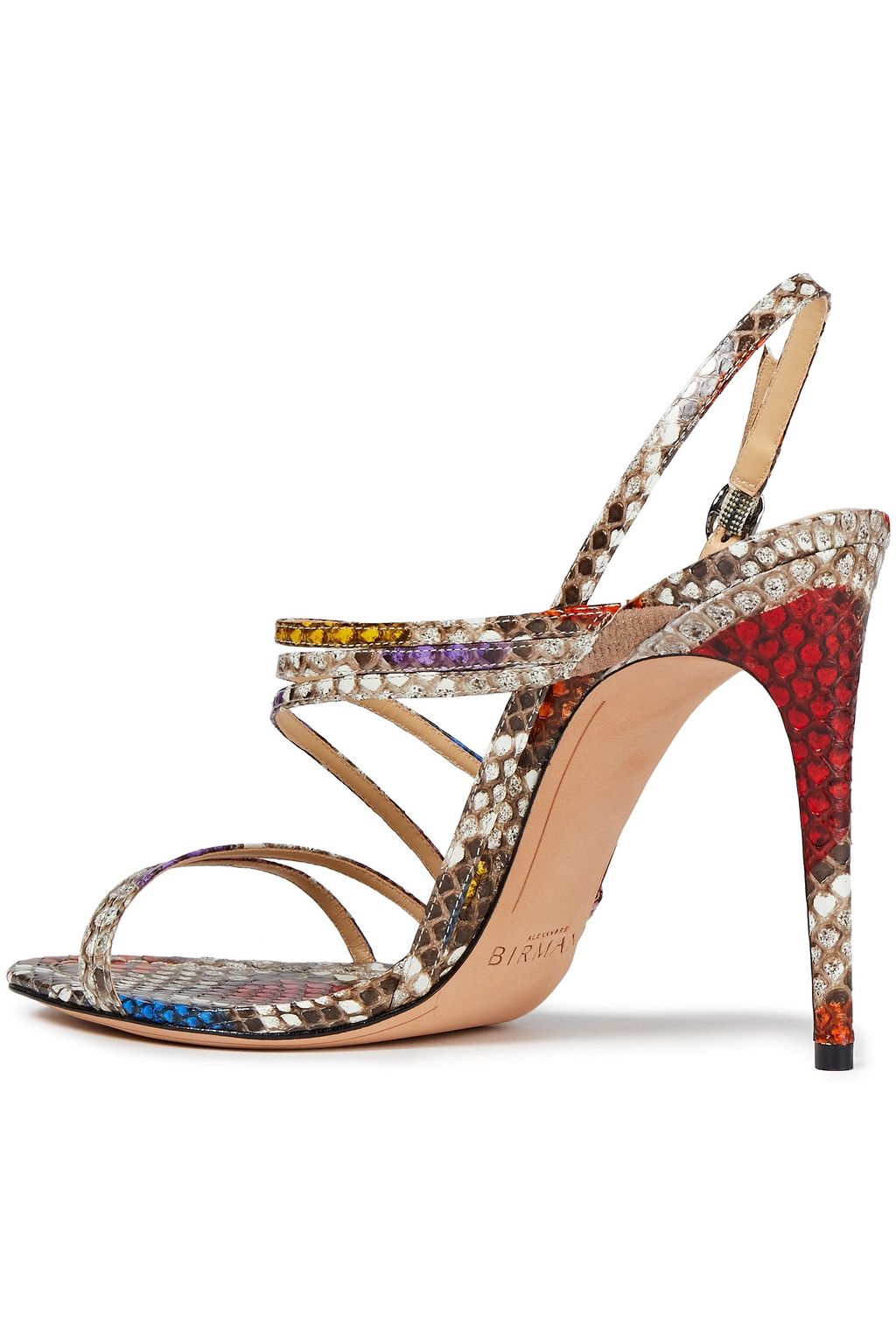 ALEXANDRE BIRMAN Python slingback sandals