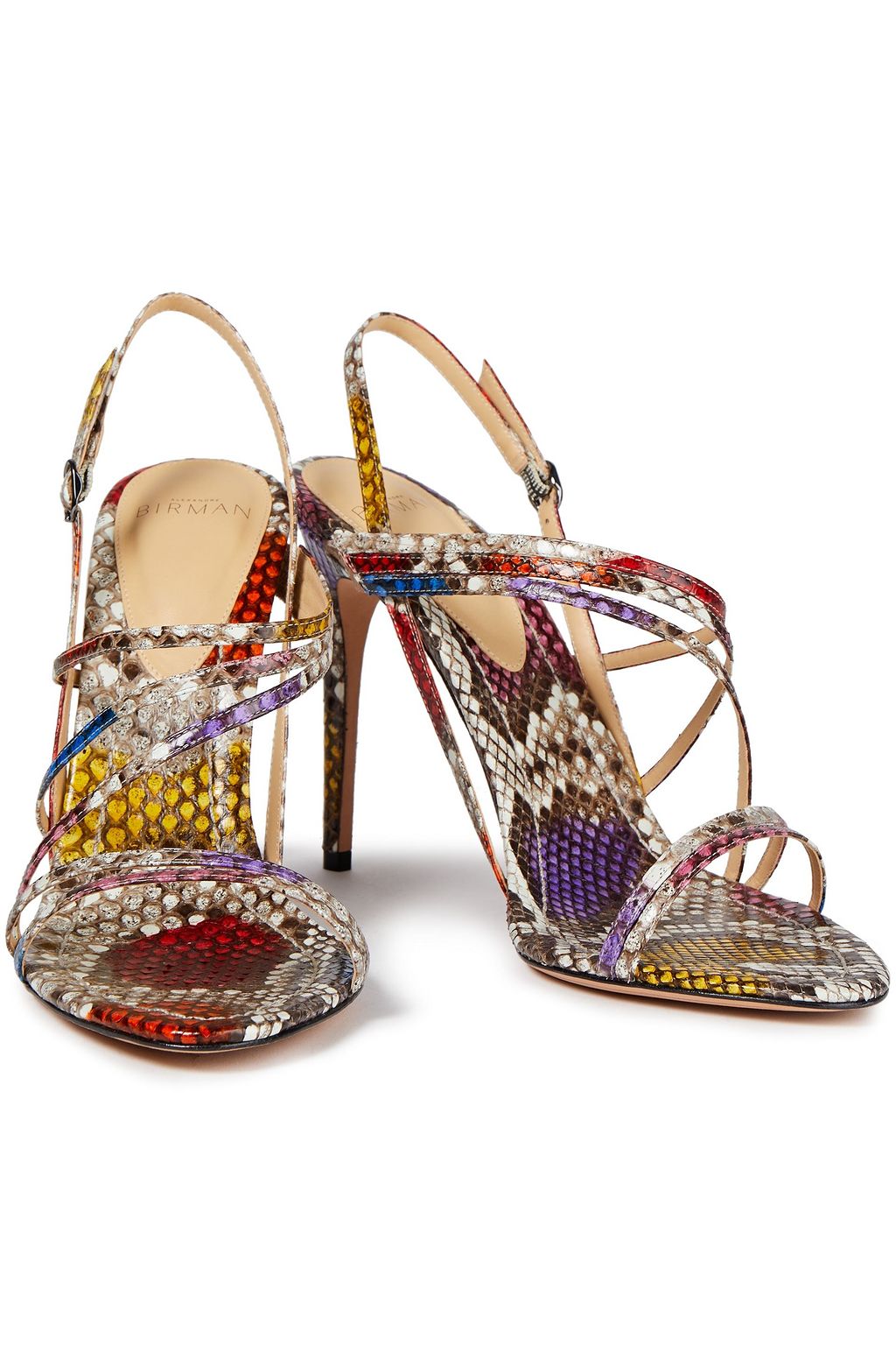 ALEXANDRE BIRMAN Python slingback sandals