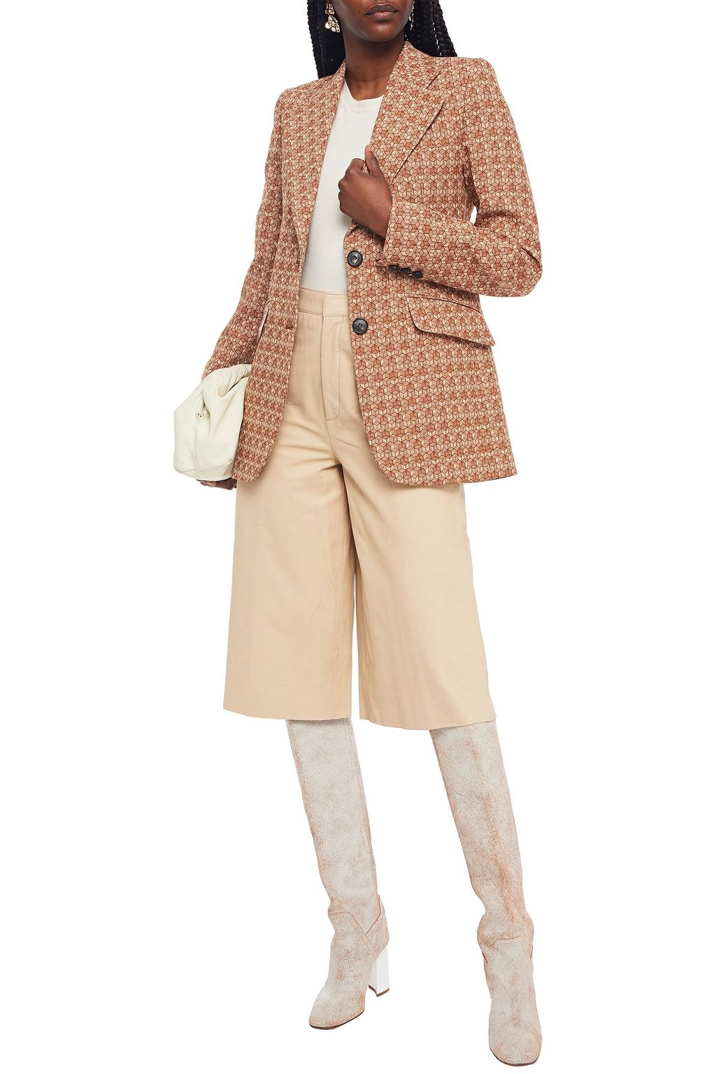 VICTORIA BECKHAM Cotton-blend jacquard blazer
