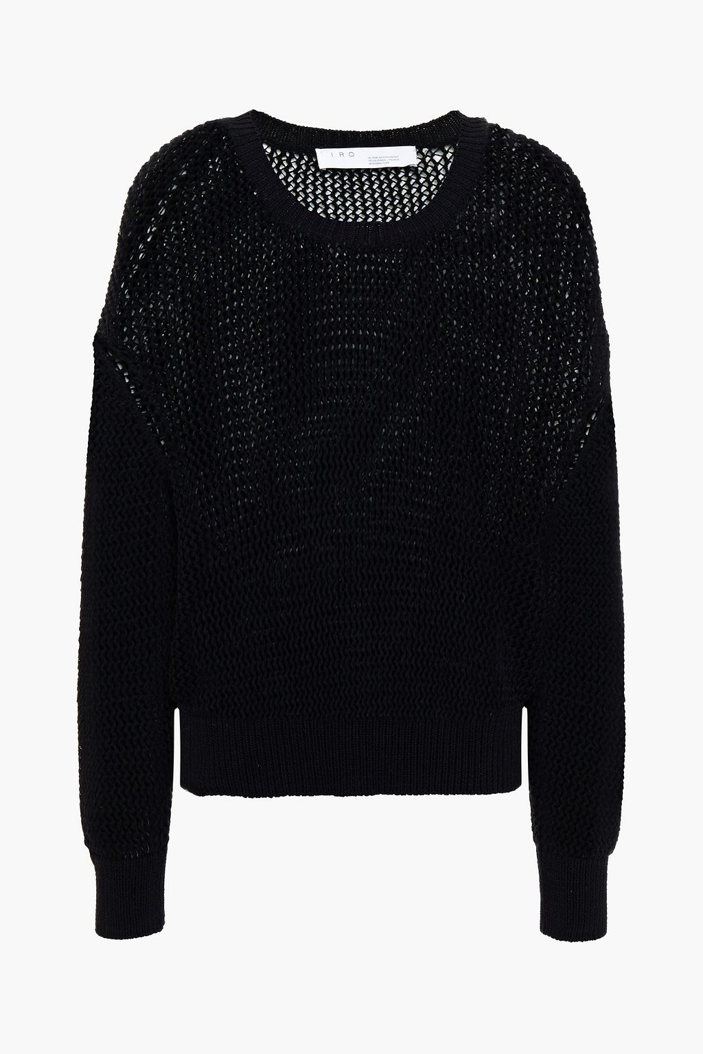 black open knit sweater