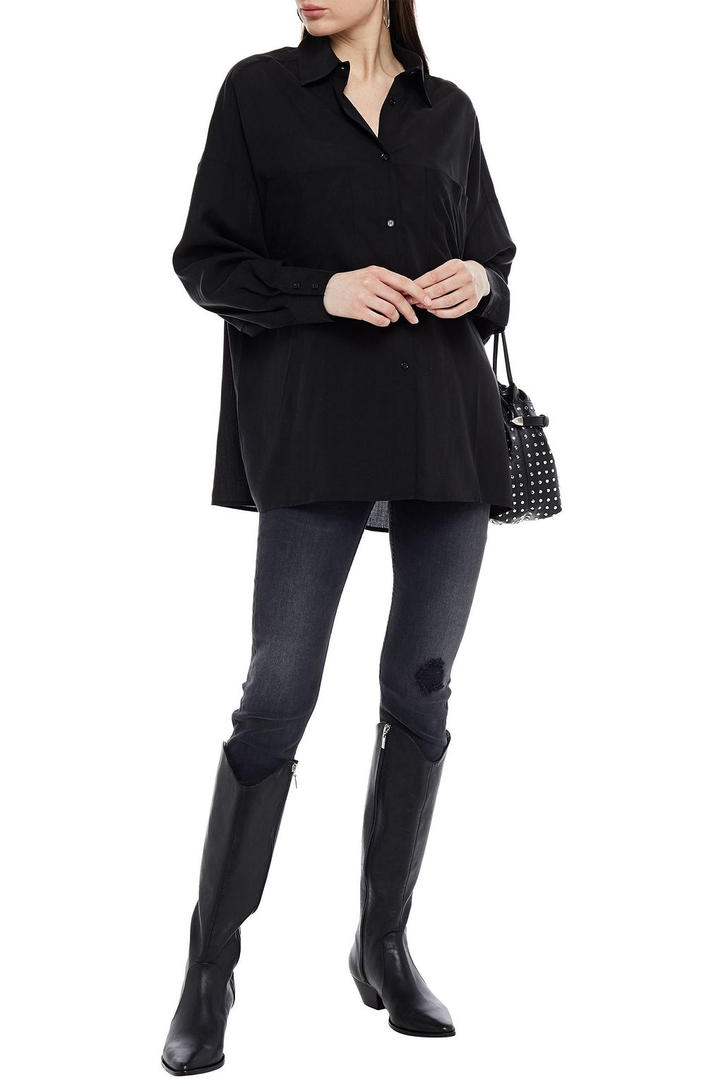IRO Westin Lyocell-jacquard shirt