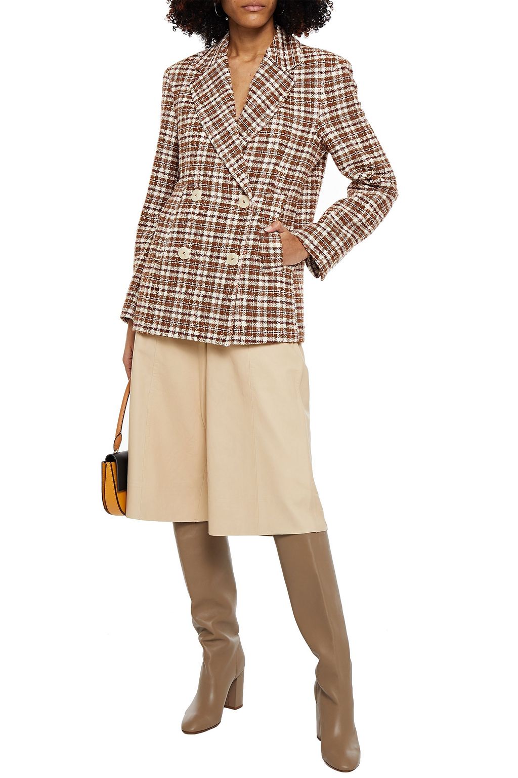 REMAIN BIRGER CHRISTENSEN Debbie double-breasted cotton-blend tweed blazer