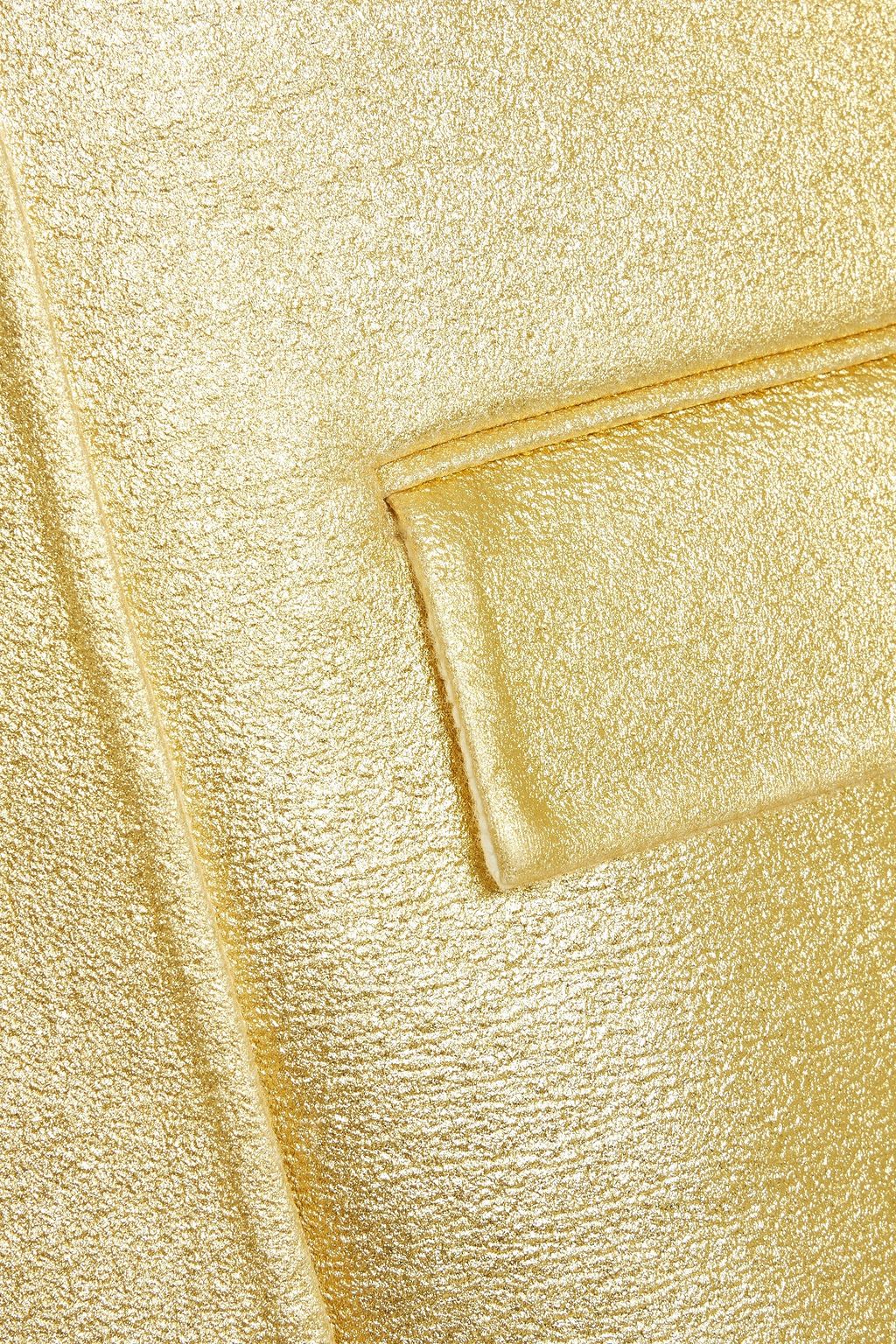 VALENTINO GARAVANI Oversized metallic coated wool and cashmere-blend blazer