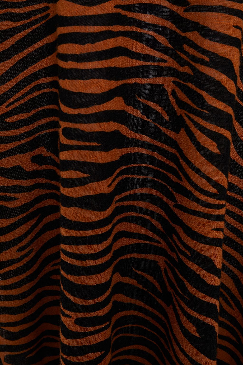 LISA MARIE FERNANDEZ Zebra-print cotton-gauze hooded kaftan