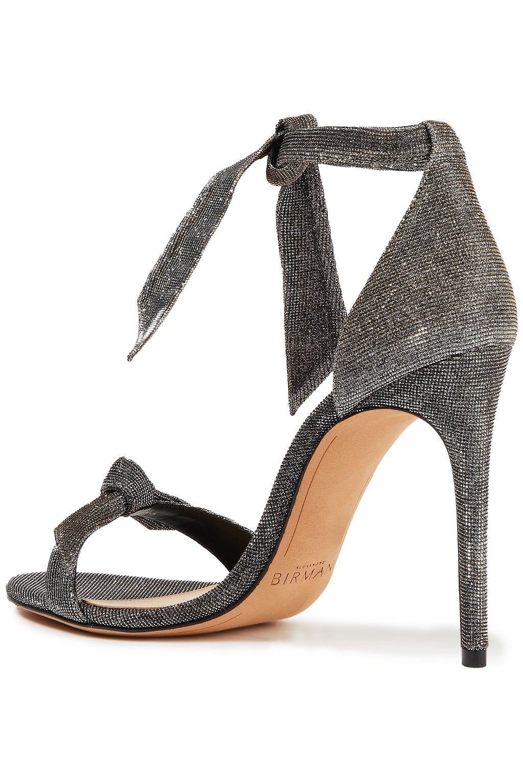 ALEXANDRE BIRMAN Clarita bow-detailed lamé sandals