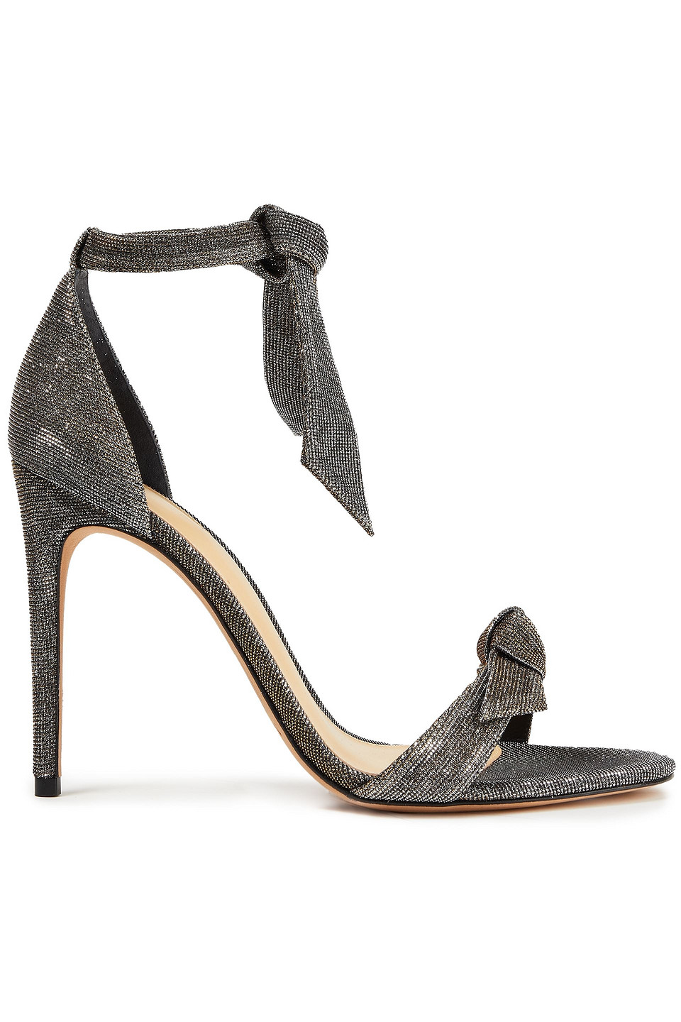 Clarita bow-detailed lamé sandals