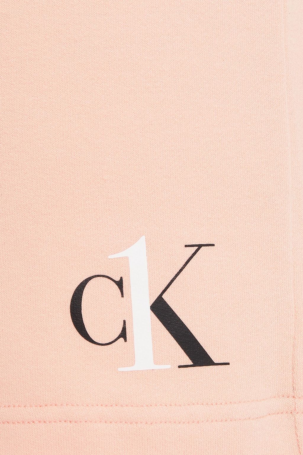 CALVIN KLEIN Printed French cotton-blend terry pajama shorts