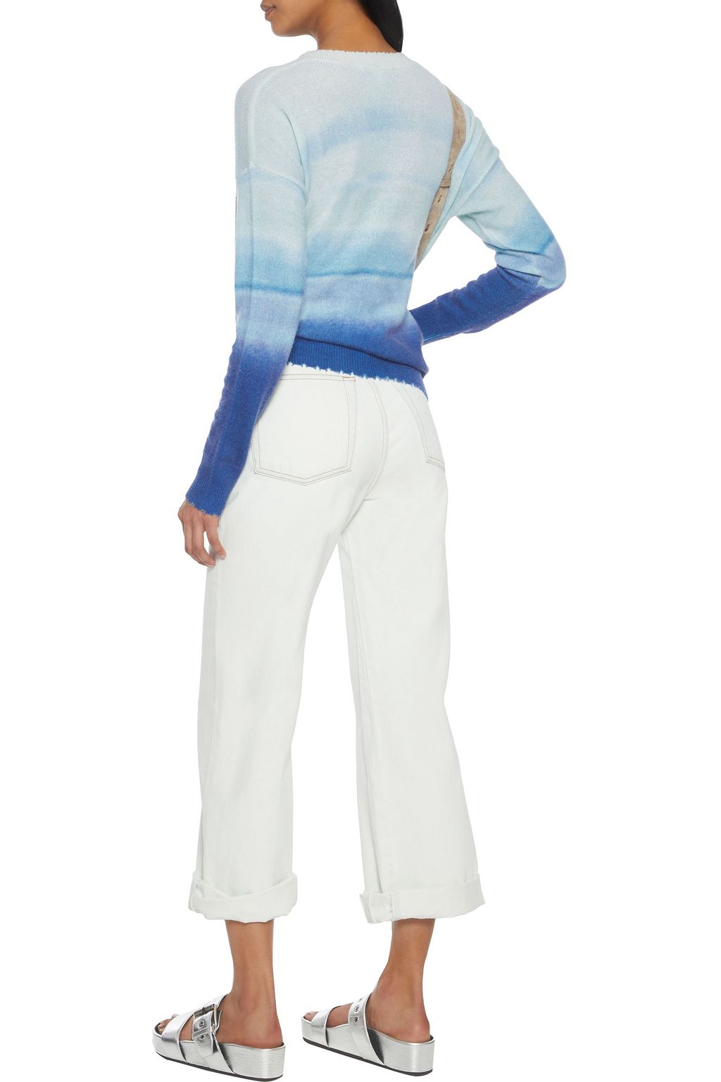 AUTUMN CASHMERE Distressed dégradé cashmere sweater