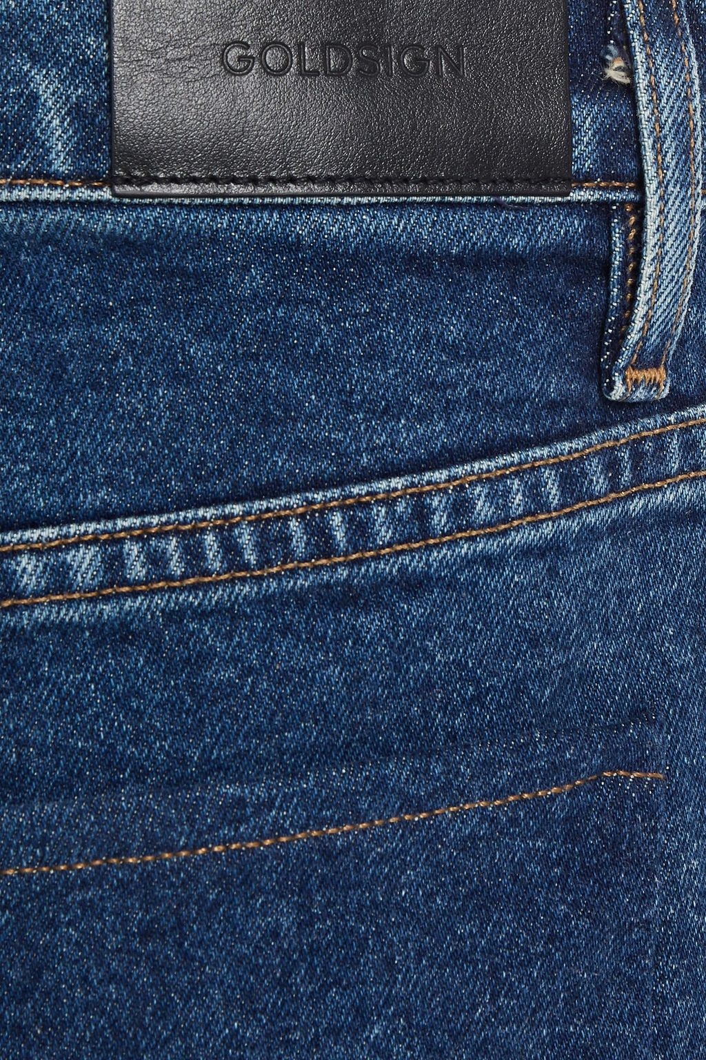GOLDSIGN Cropped high-rise straight-leg jeans