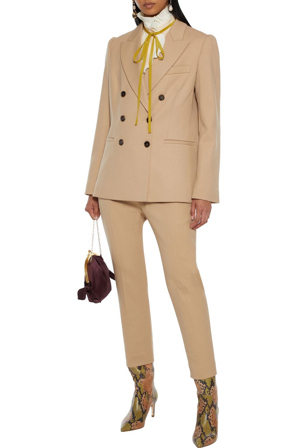 CHLOÉ Double-breasted wool-blend blazer