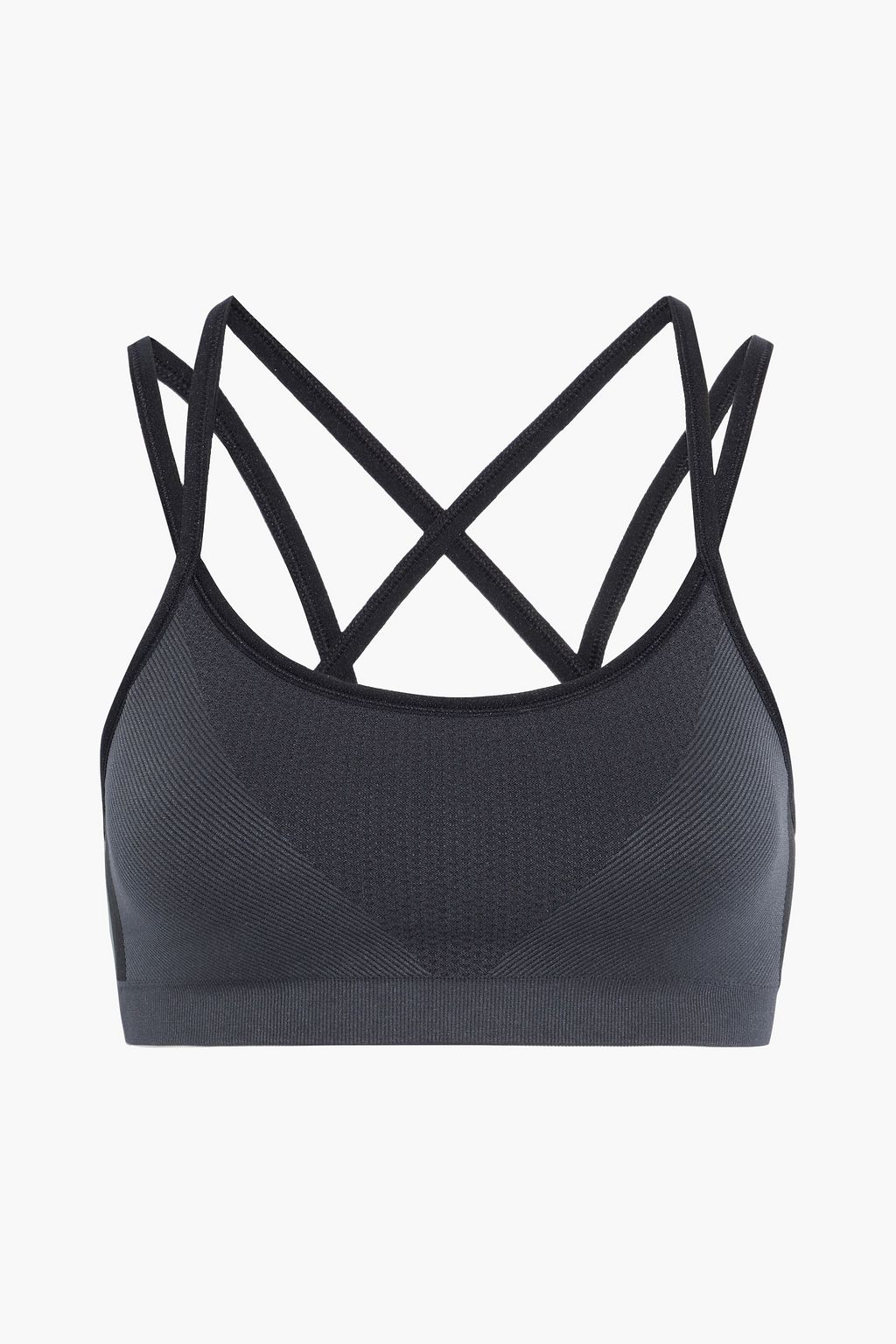 REEBOK X VICTORIA BECKHAM Two-tone stretch-jacquard sports bra