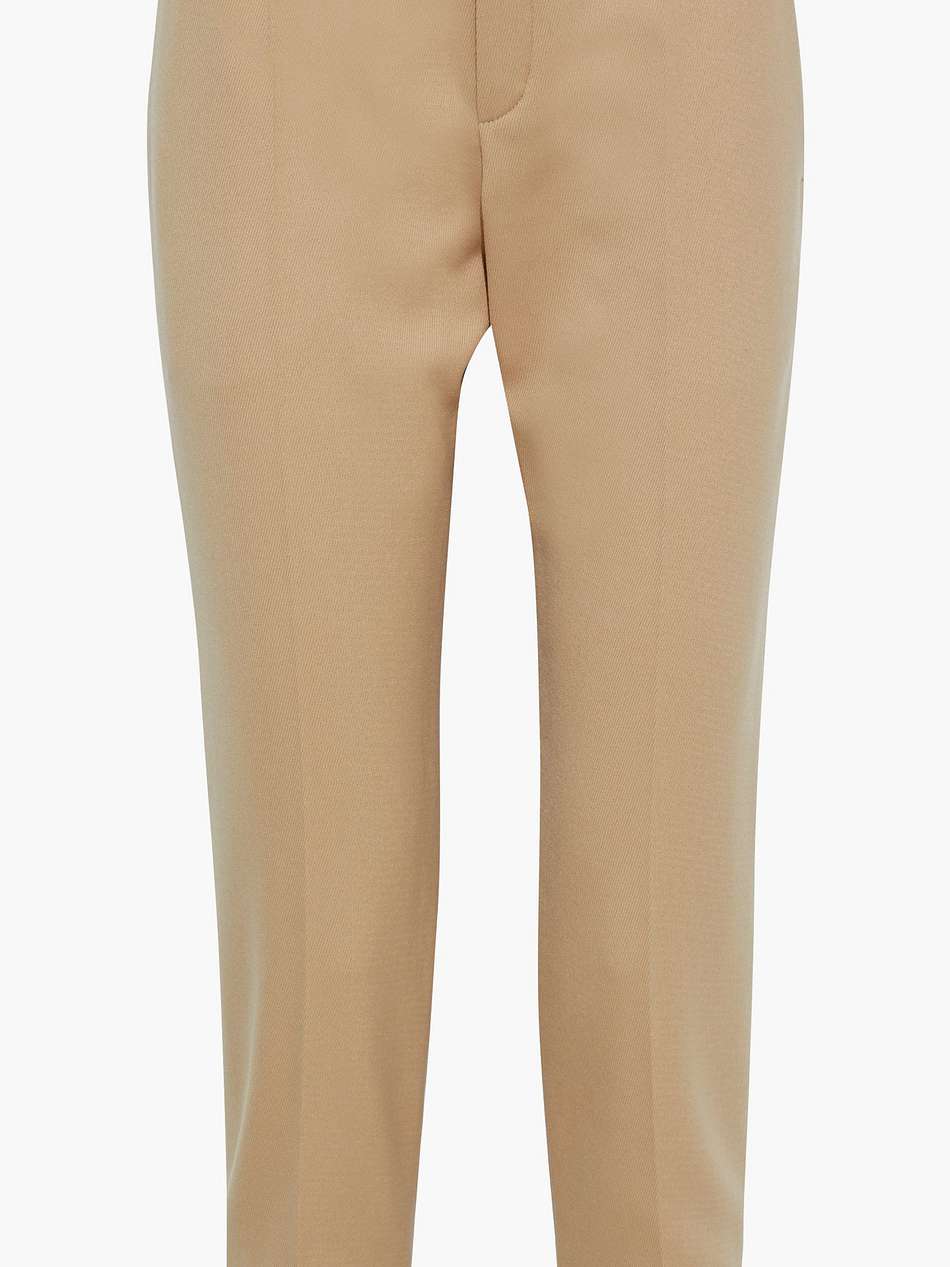 cropped wool-blend twill slim-leg pants