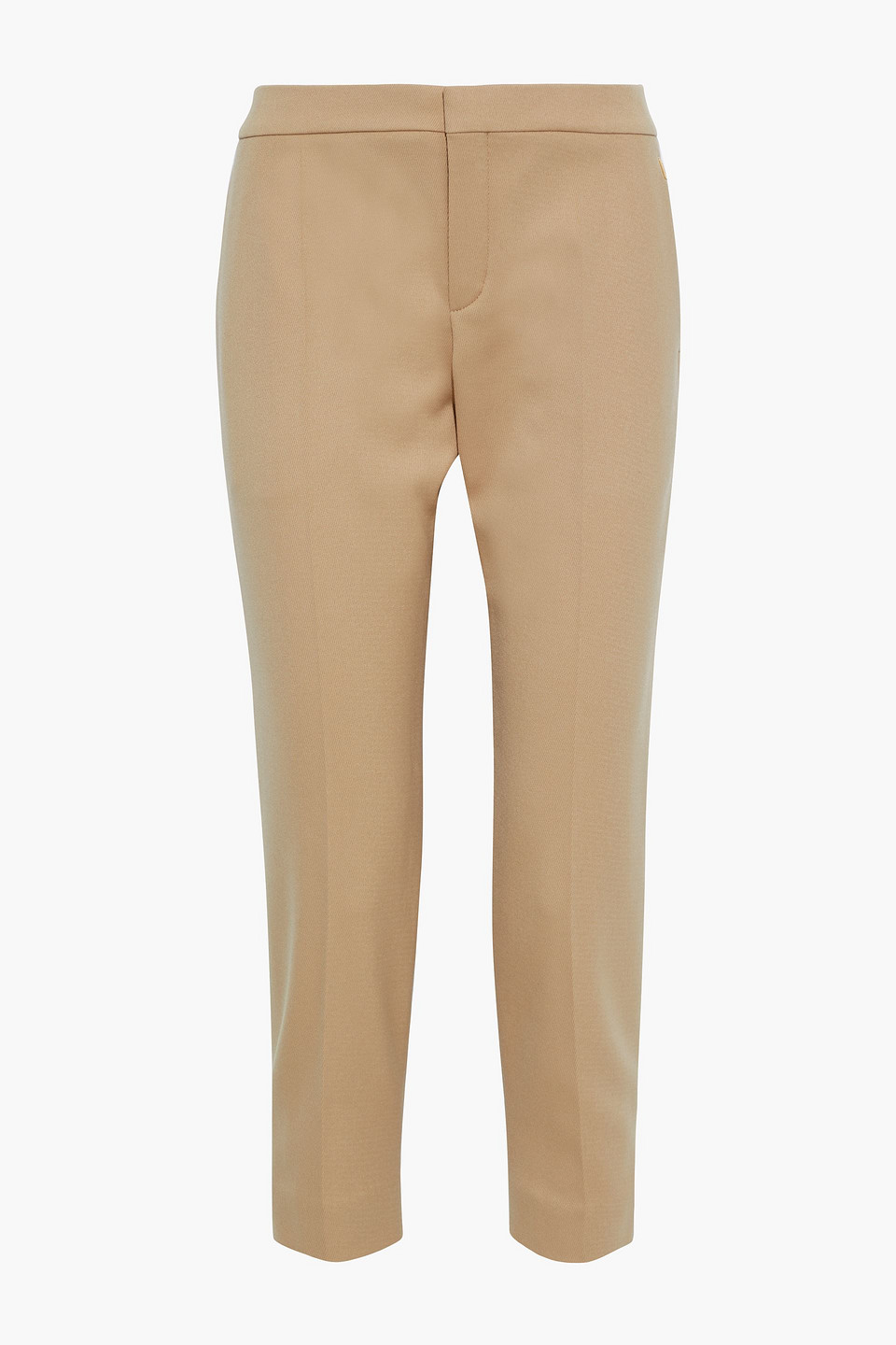 Chloé Cropped Wool-blend Twill Slim-leg Pants