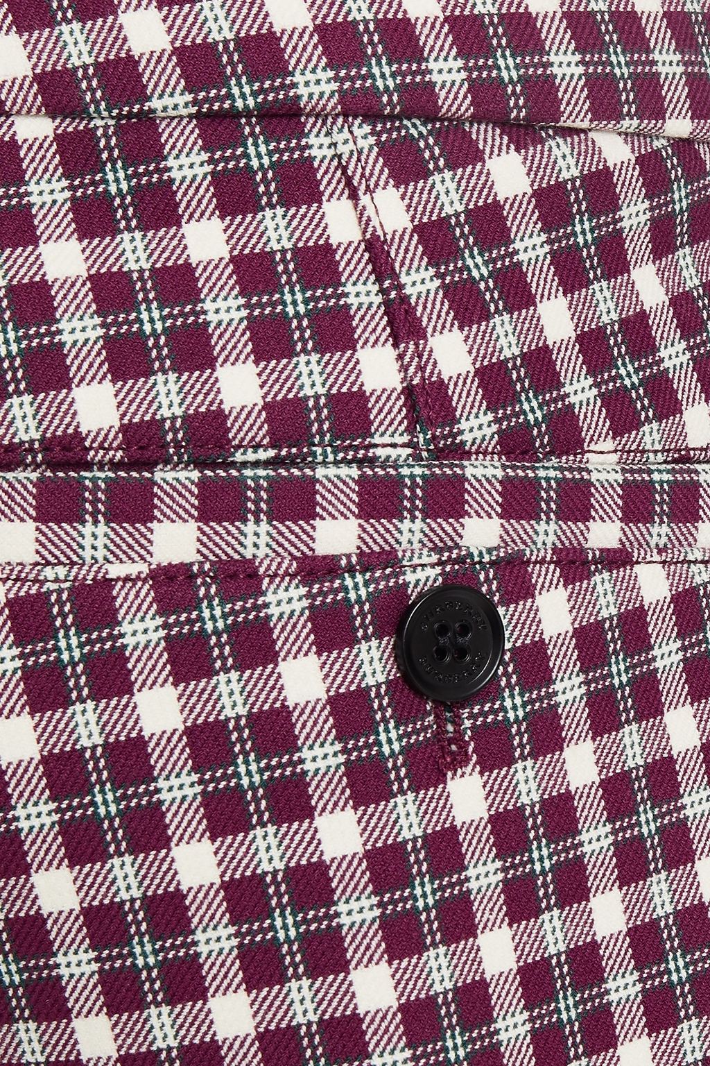 BURBERRY Checked cotton-blend slim-leg pants