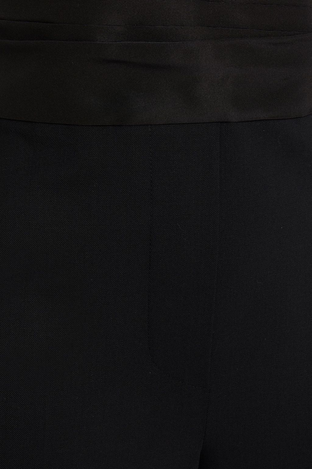 OSCAR DE LA RENTA Faille-paneled wool-blend twill straight-leg pants