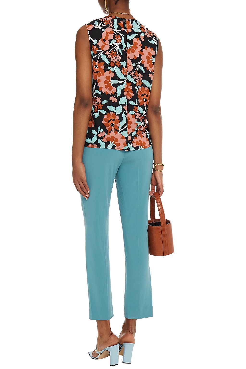 DIANE VON FURSTENBERG Floral-print crepe top