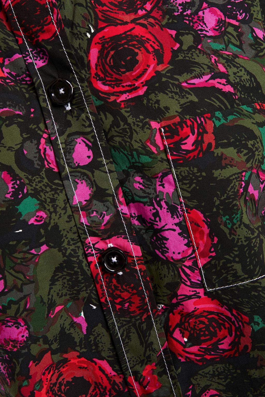 MARNI Floral-print cotton-poplin top