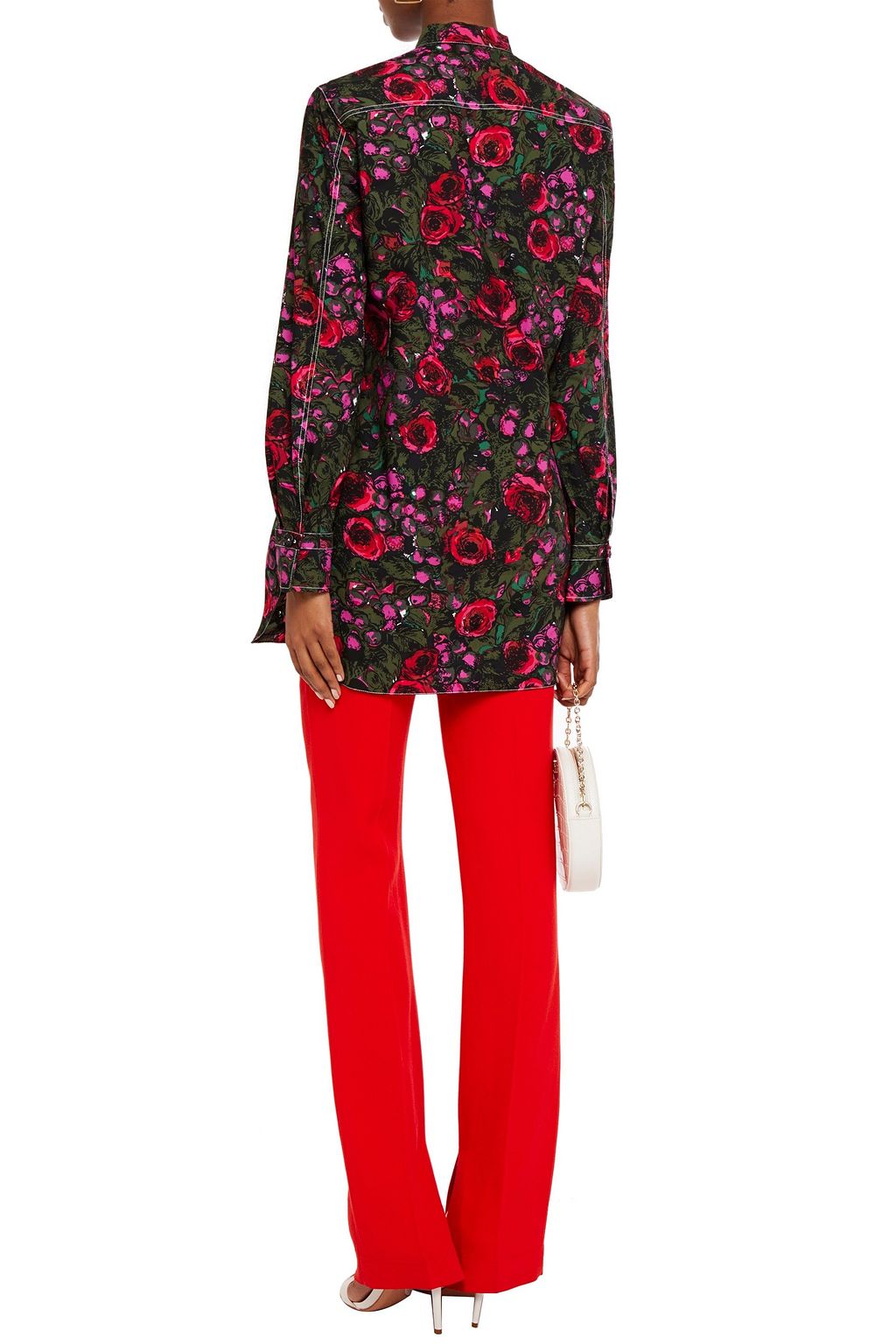 MARNI Floral-print cotton-poplin top