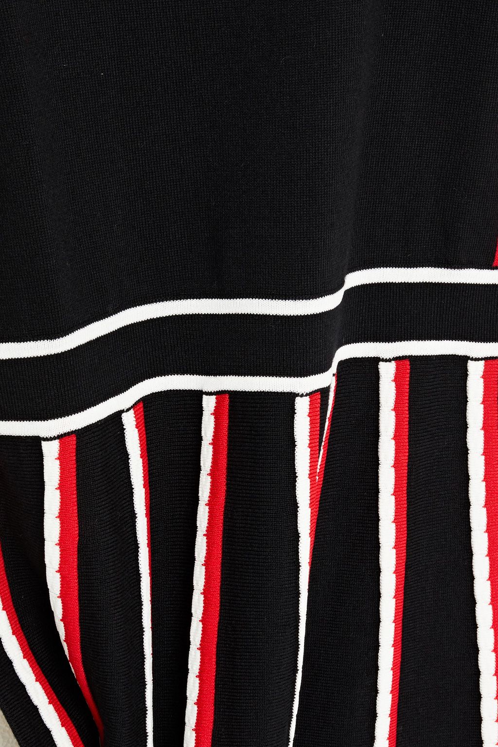 CLAUDIE PIERLOT Striped intarsia wool and cotton-blend dress