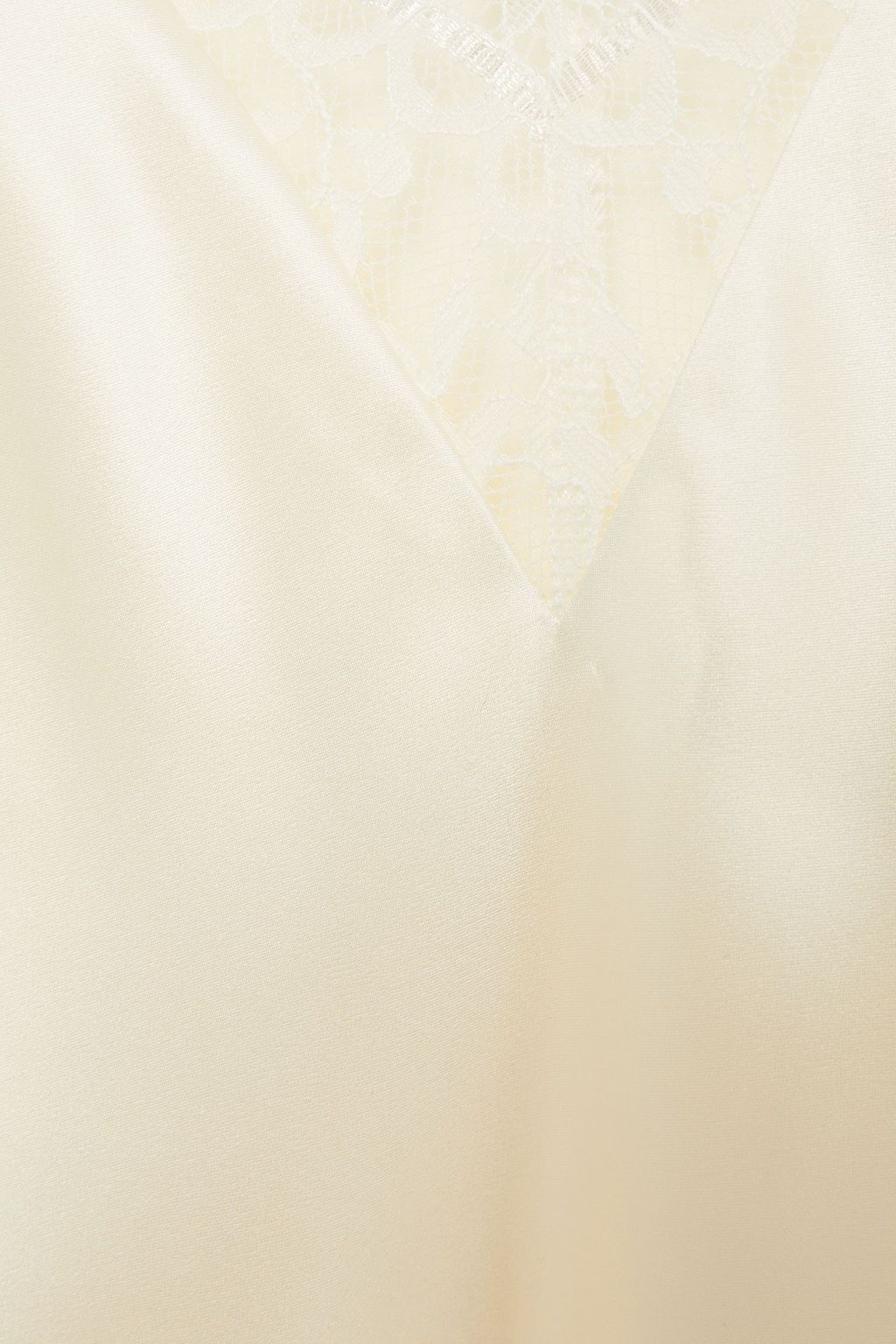 GINIA Lace-trimmed silk-satin camisole