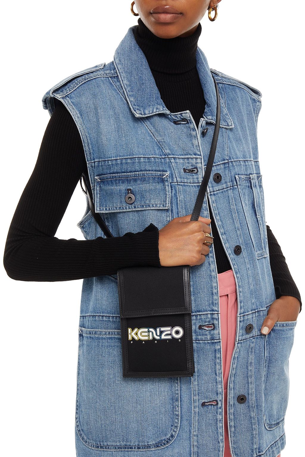 KENZO Logo-appliquéd neoprene phone case
