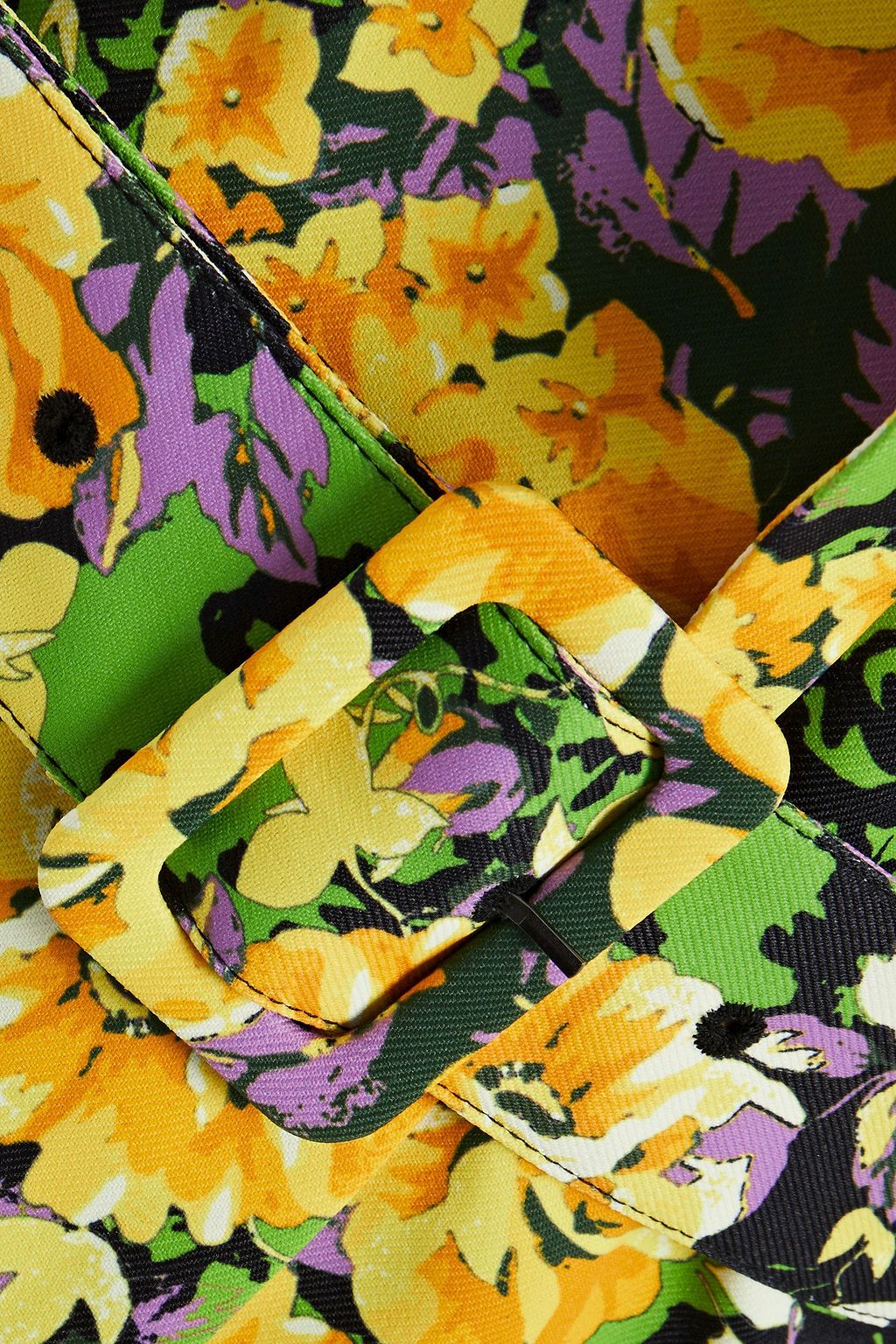 GESTUZ Belted floral-print twill blazer