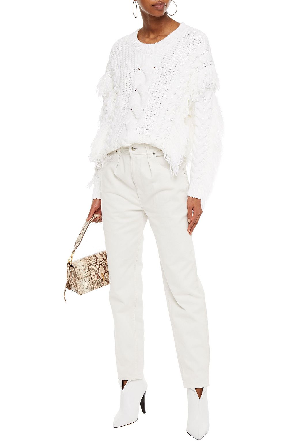 IRO Elva pleated high-rise tapered jeans