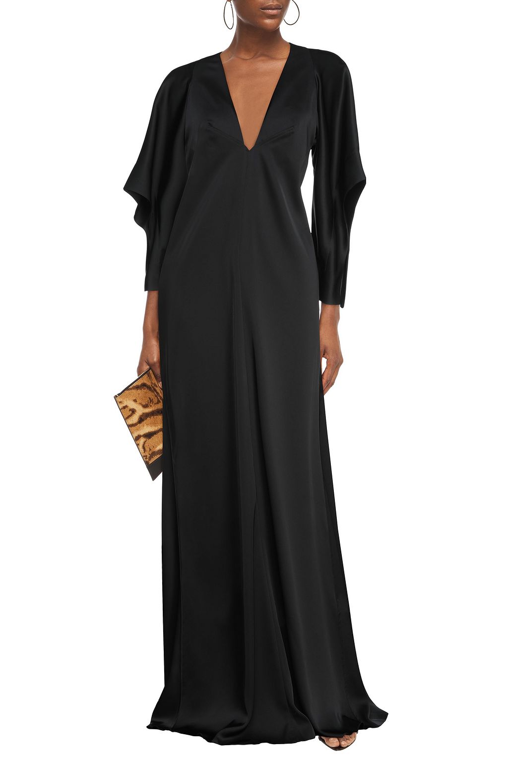VICTORIA BECKHAM Embellished draped satin gown