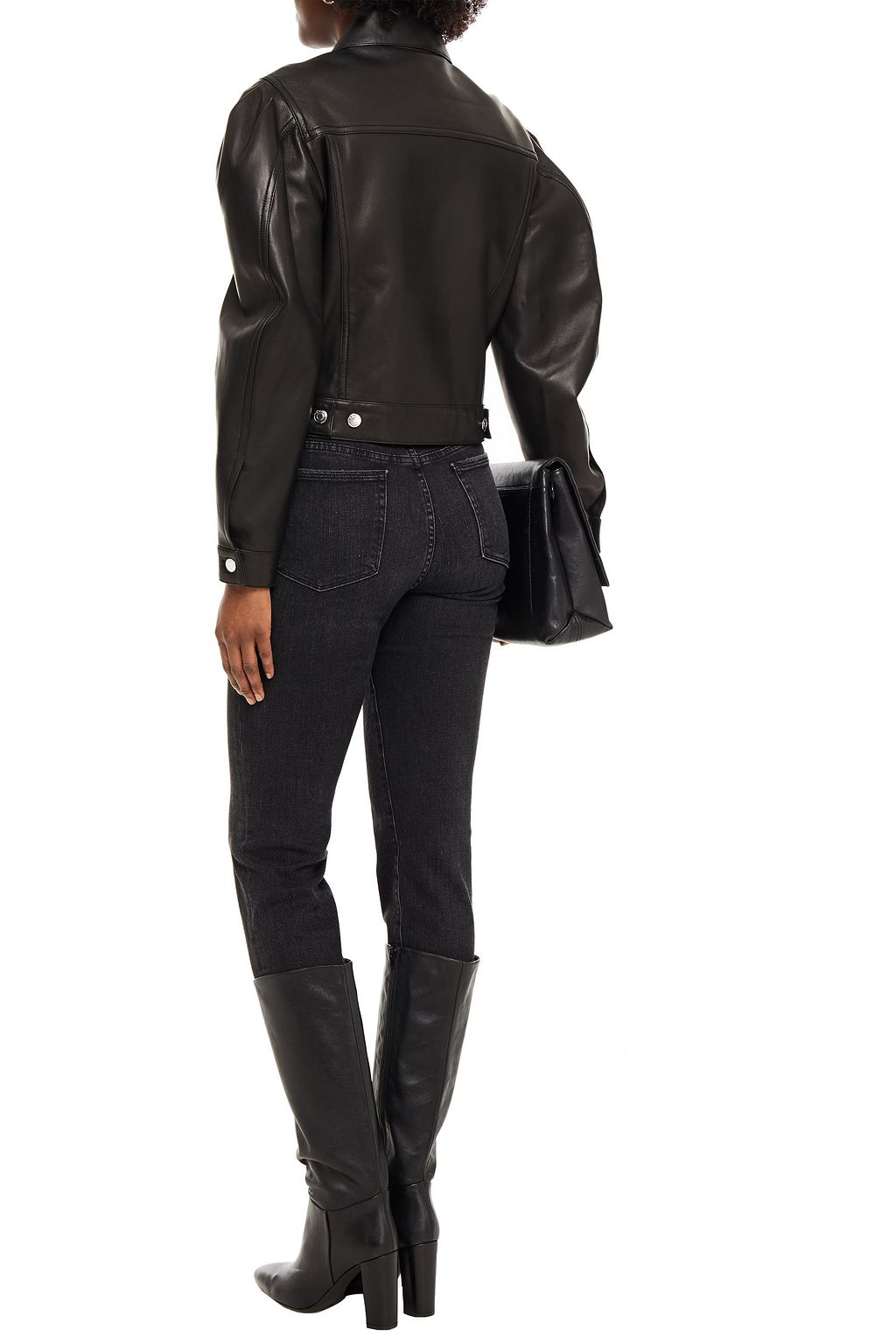 IRO Aressa gathered leather jacket