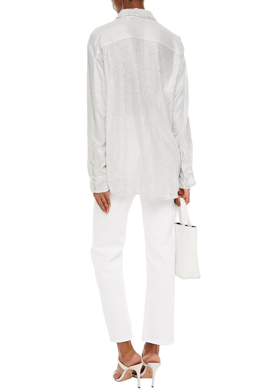 IRO Zuko sequined chiffon shirt
