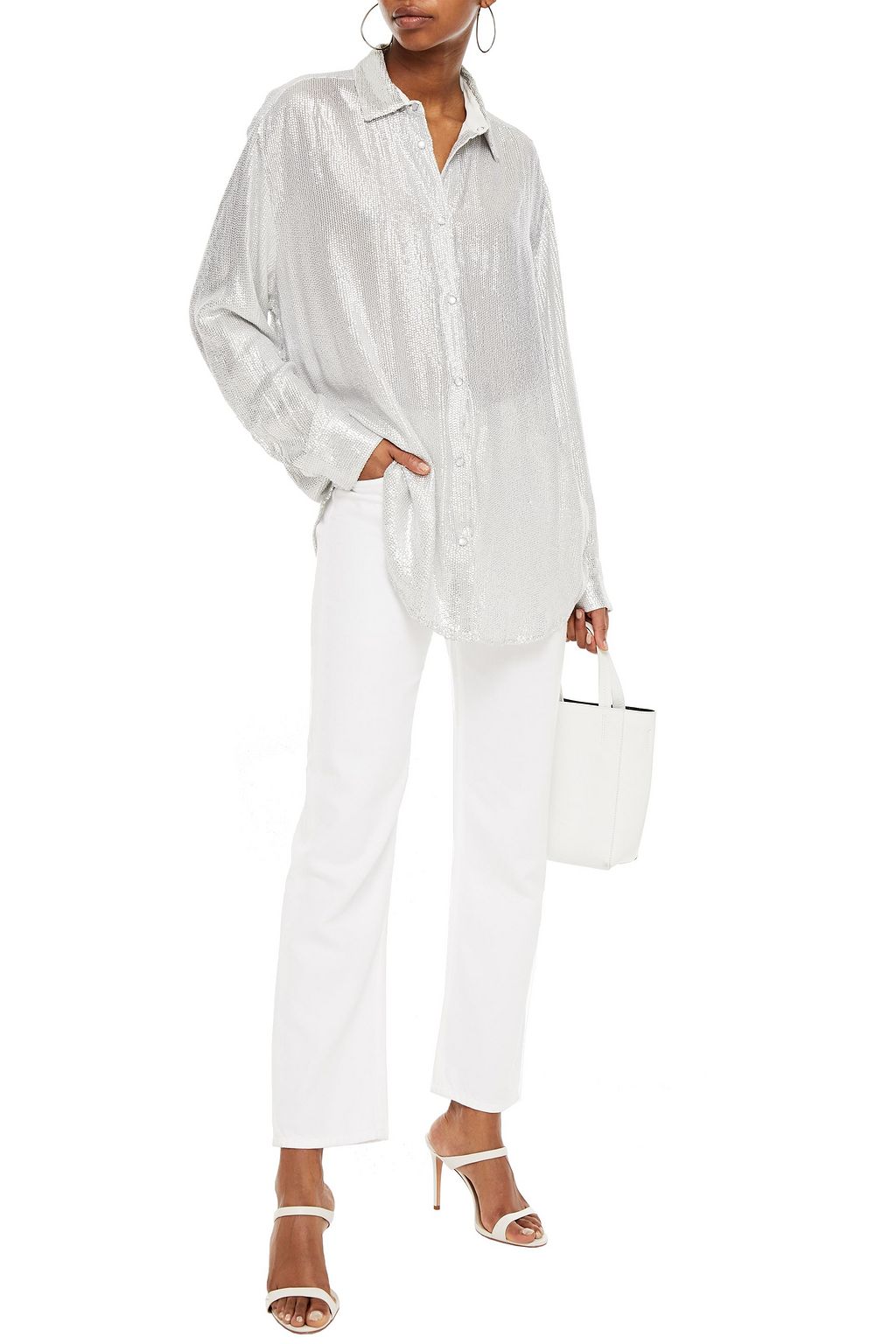 IRO Zuko sequined chiffon shirt