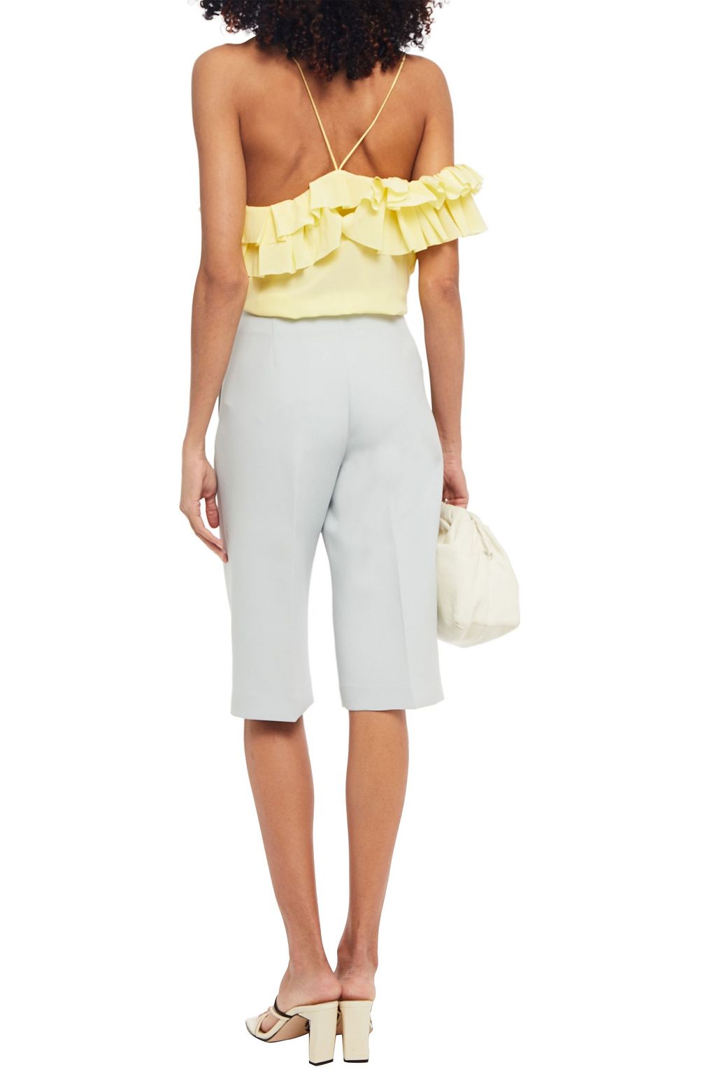 VICTORIA BECKHAM Ruffled silk crepe de chine camisole