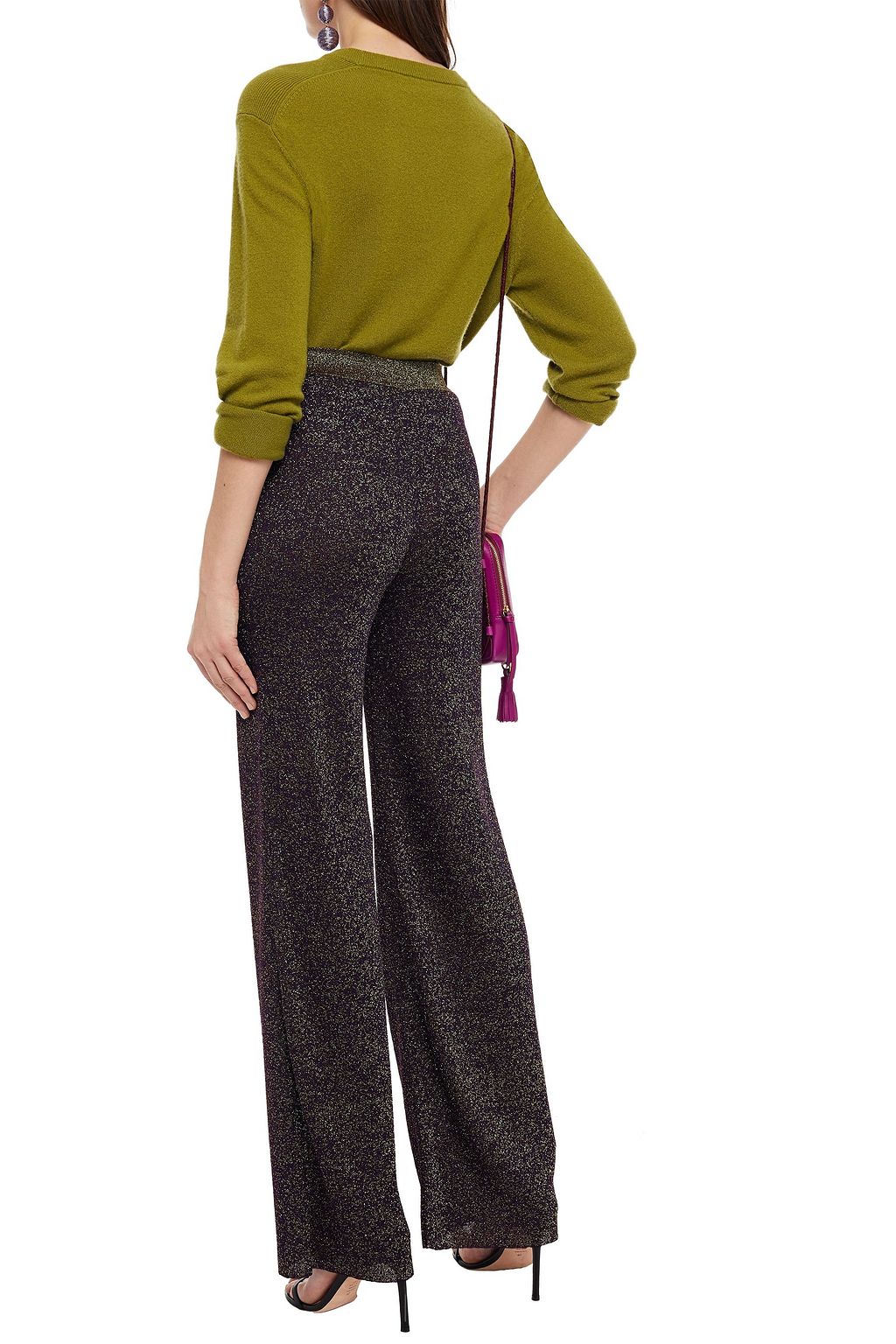 MISSONI Metallic knitted wide-leg pants