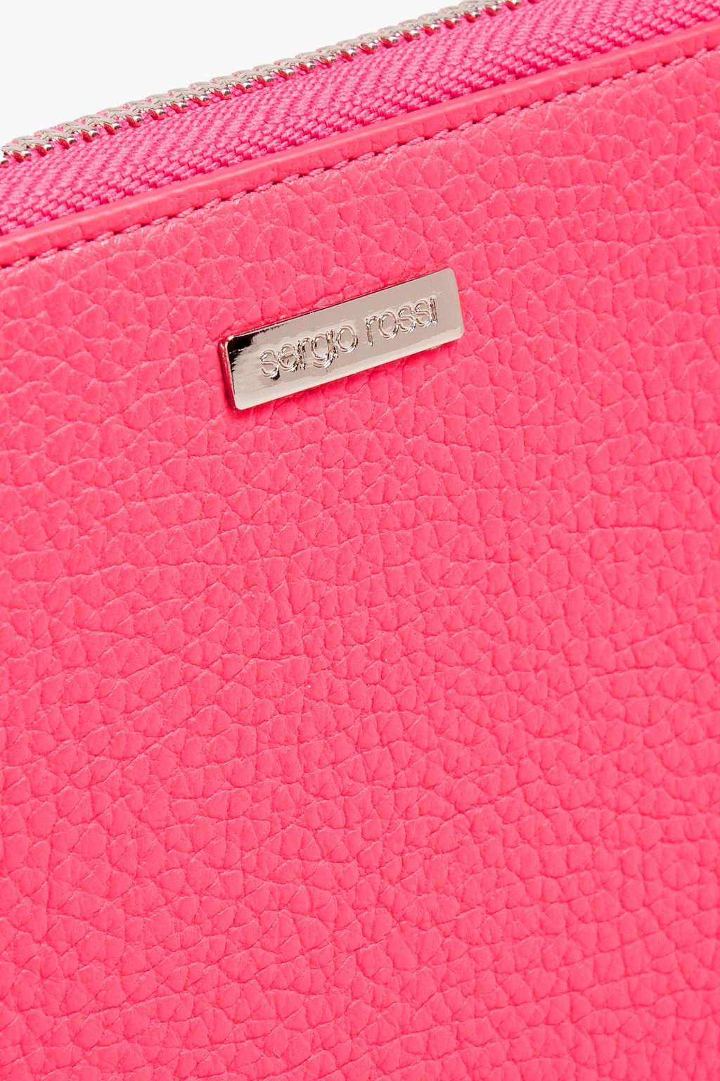 SERGIO ROSSI Pebbled-leather wallet