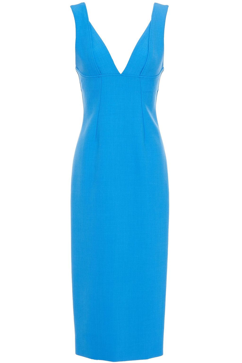 victoria beckham crepe midi dress