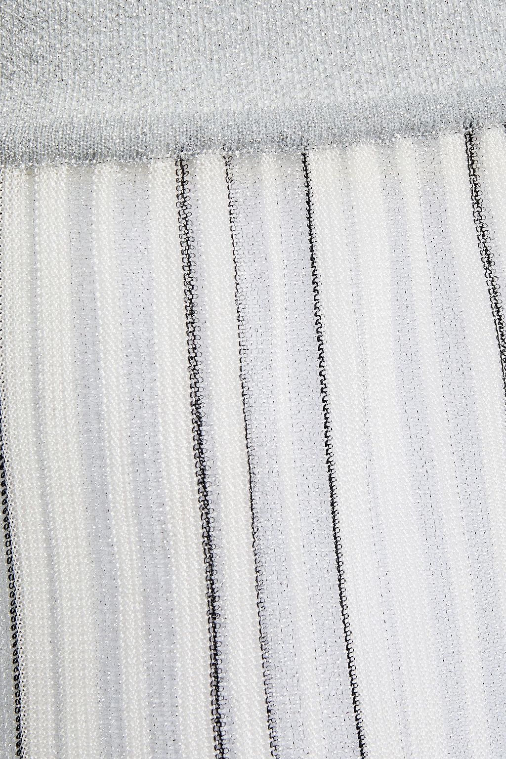 MISSONI Striped metallic crochet-knit wide-leg pants