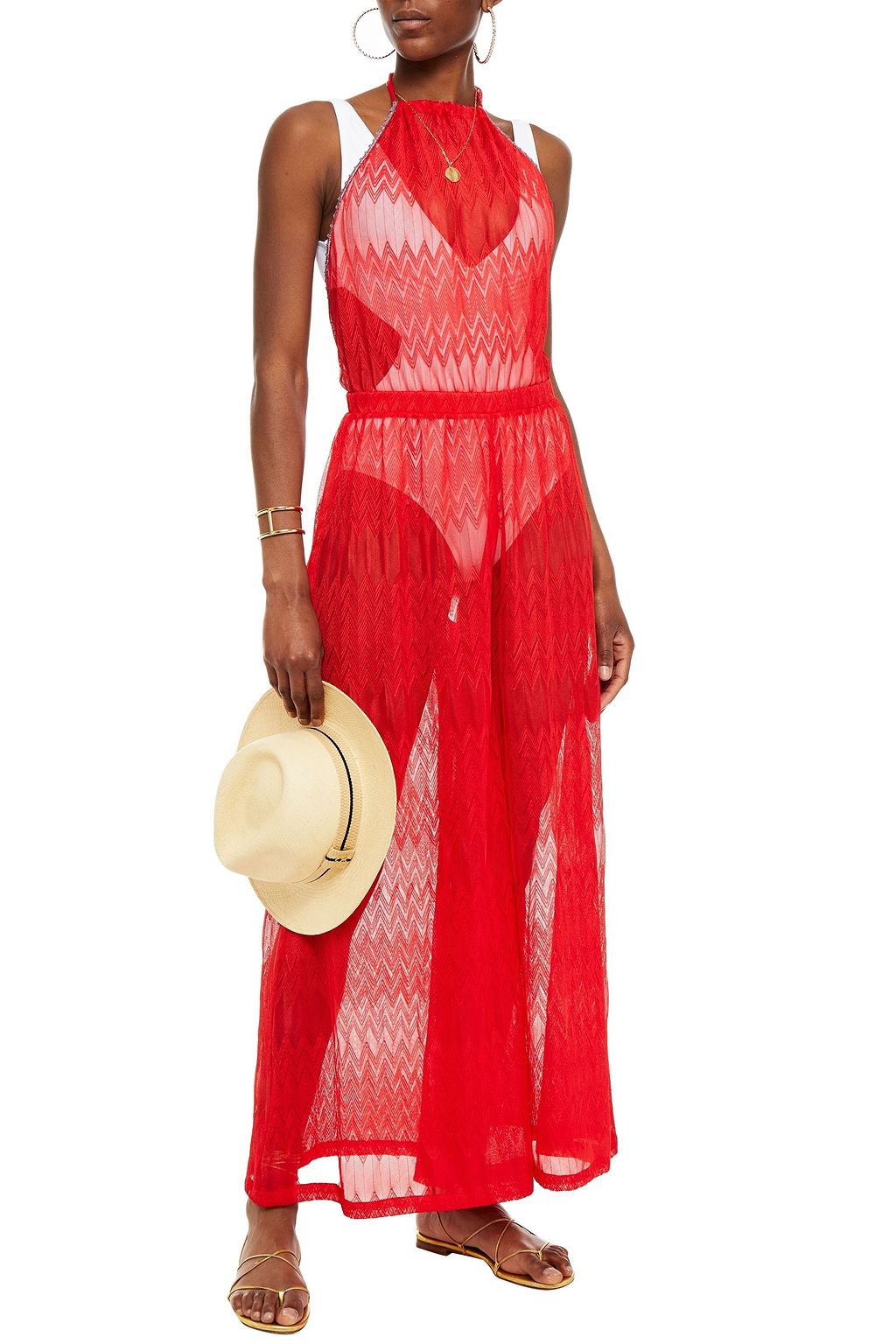 MISSONI MARE Mare crochet-knit halterneck jumpsuit