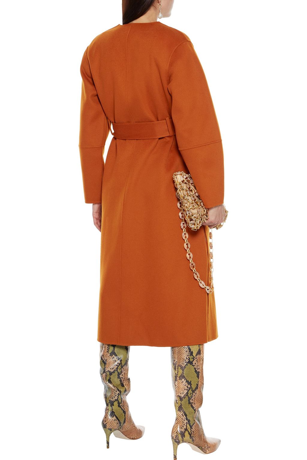 ULLA JOHNSON Gwyneth double-breasted belted wool-felt coat