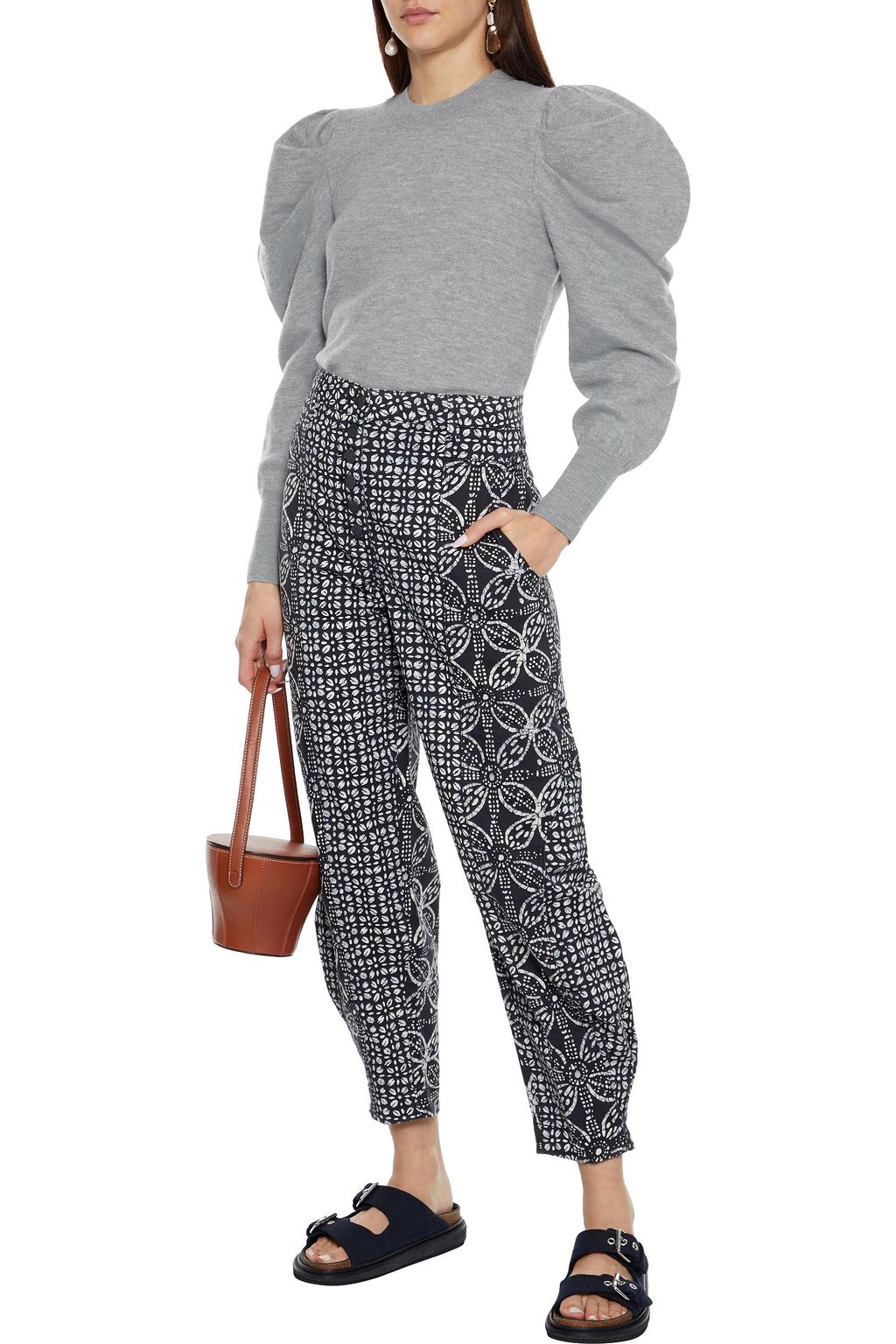 ULLA JOHNSON Marin gathered merino wool sweater