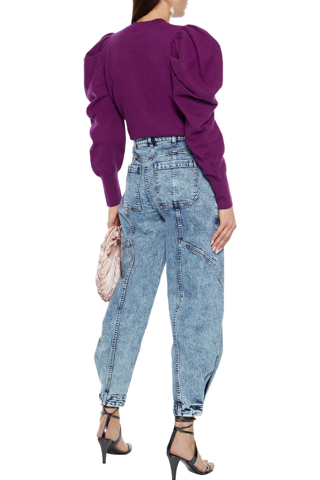 ULLA JOHNSON Brodie acid-wash high-rise tapered jeans