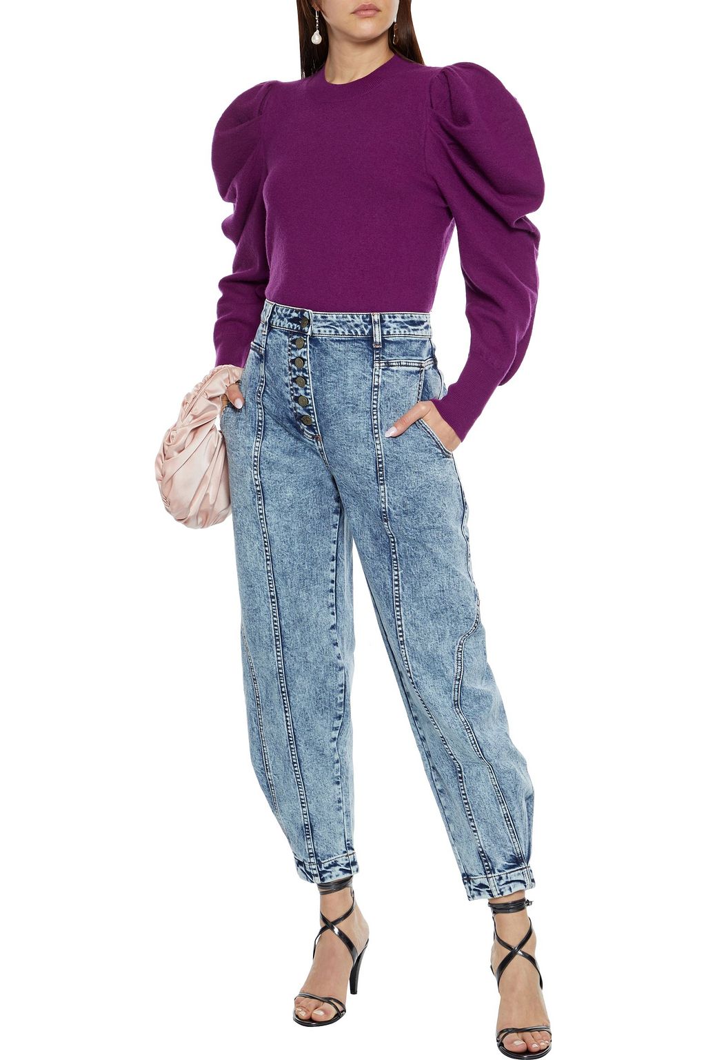ULLA JOHNSON Brodie acid-wash high-rise tapered jeans