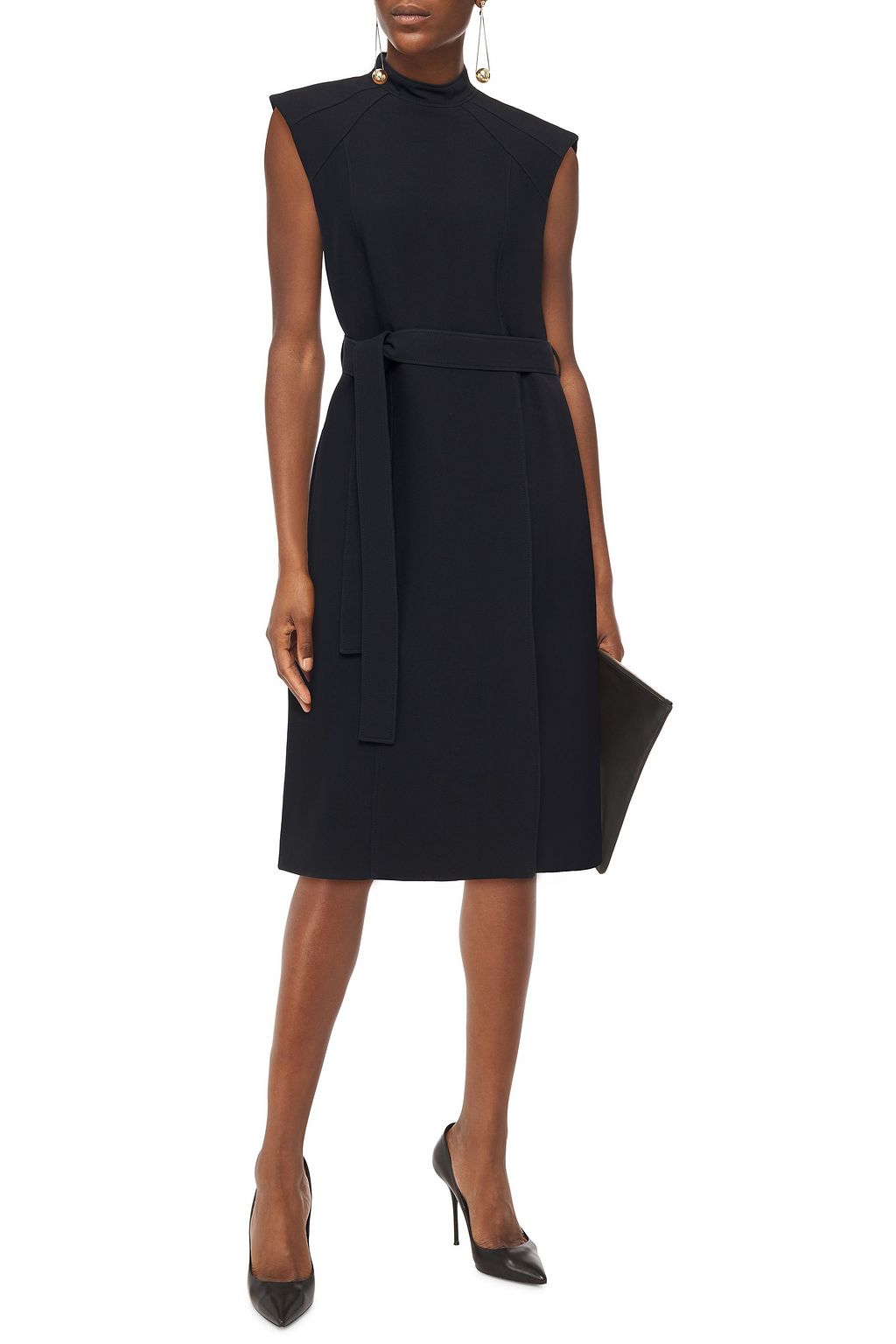 belted wool dress