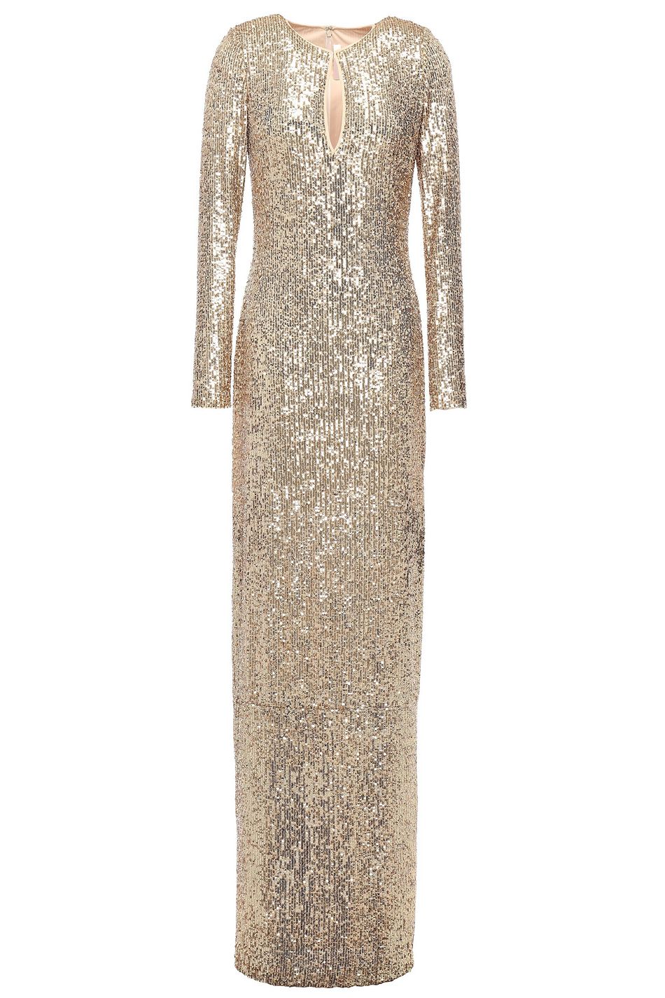 Gold Sequined Stretch Tulle Gown Up To 70 Off The Outnet Gold Sequined Stretch Tulle Gown