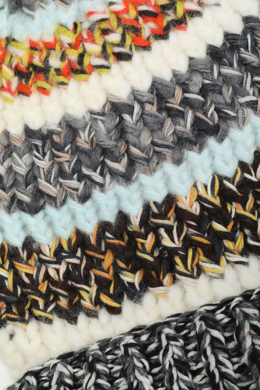 MISSONI Striped ribbed-knit beanie