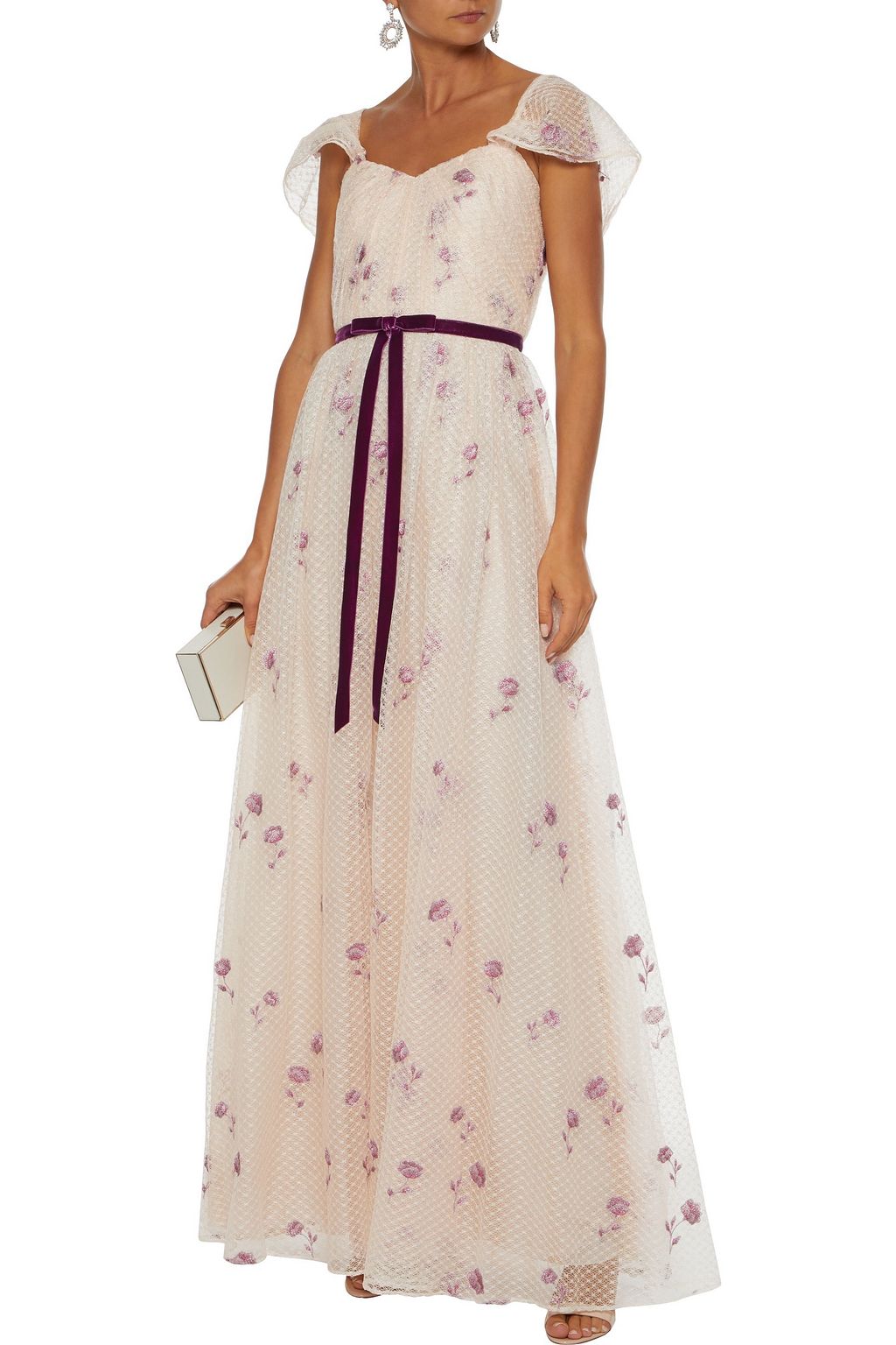 velvet cream dress