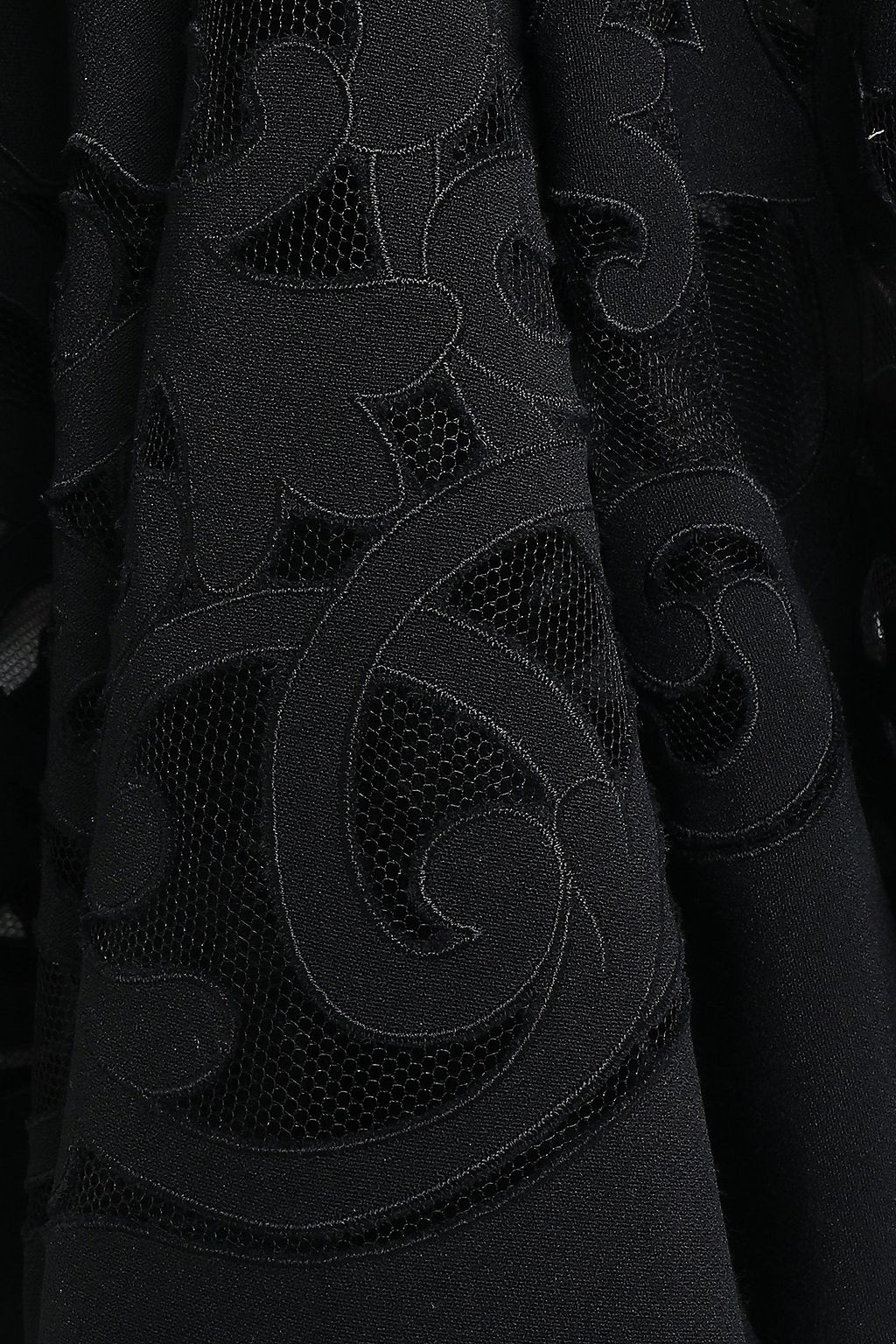 DOLCE&GABBANA Embroidered tulle and crepe midi dress