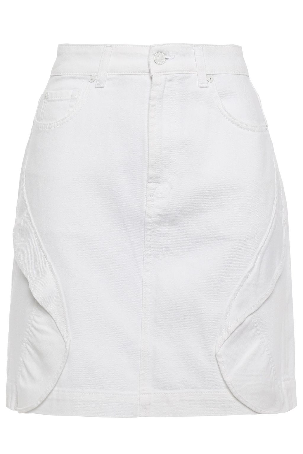 7 for all mankind white denim skirt