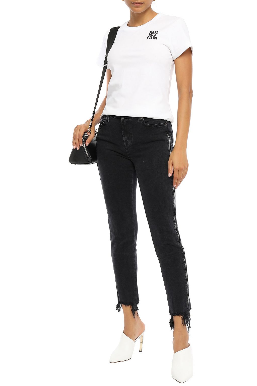 MARQUES' ALMEIDA X 7 FOR ALL MANKIND Printed cotton-jersey T-shirt