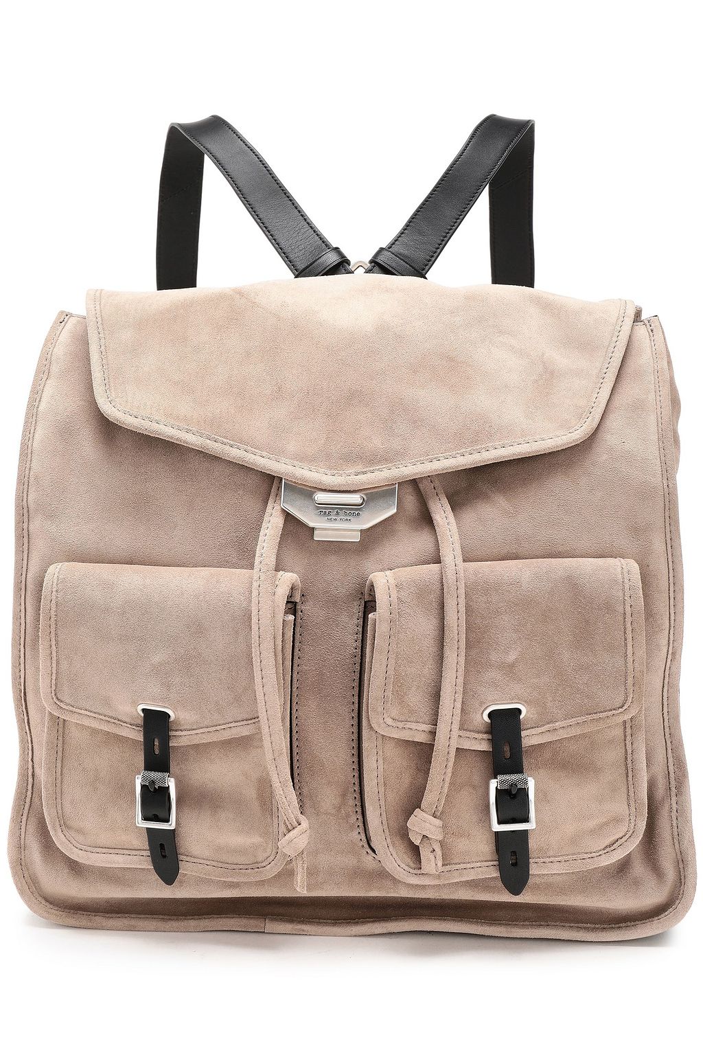 leather and suede backpack