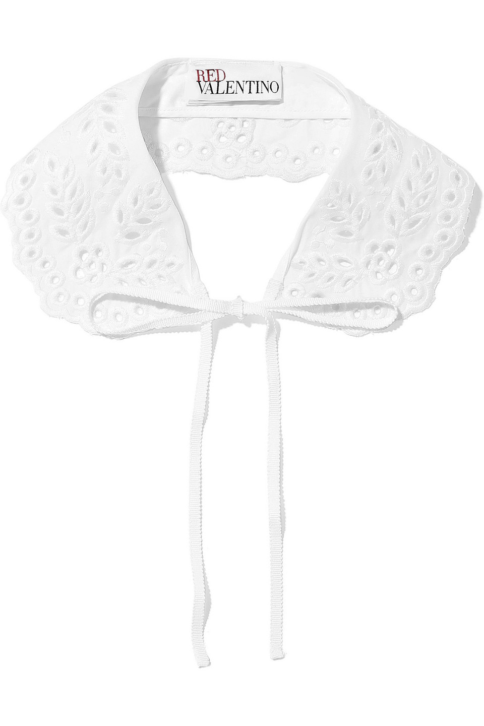 RED(V) Broderie anglaise cotton collar
